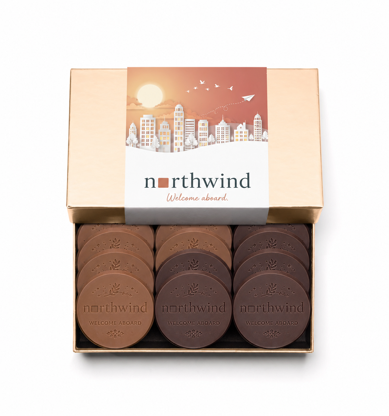 12-Piece Engraved Chocolate Cookie Set
