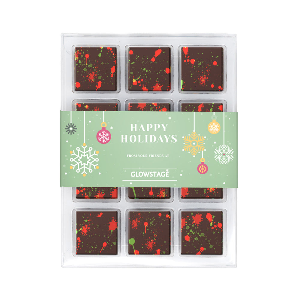 Color Splatter Chocolate Squares