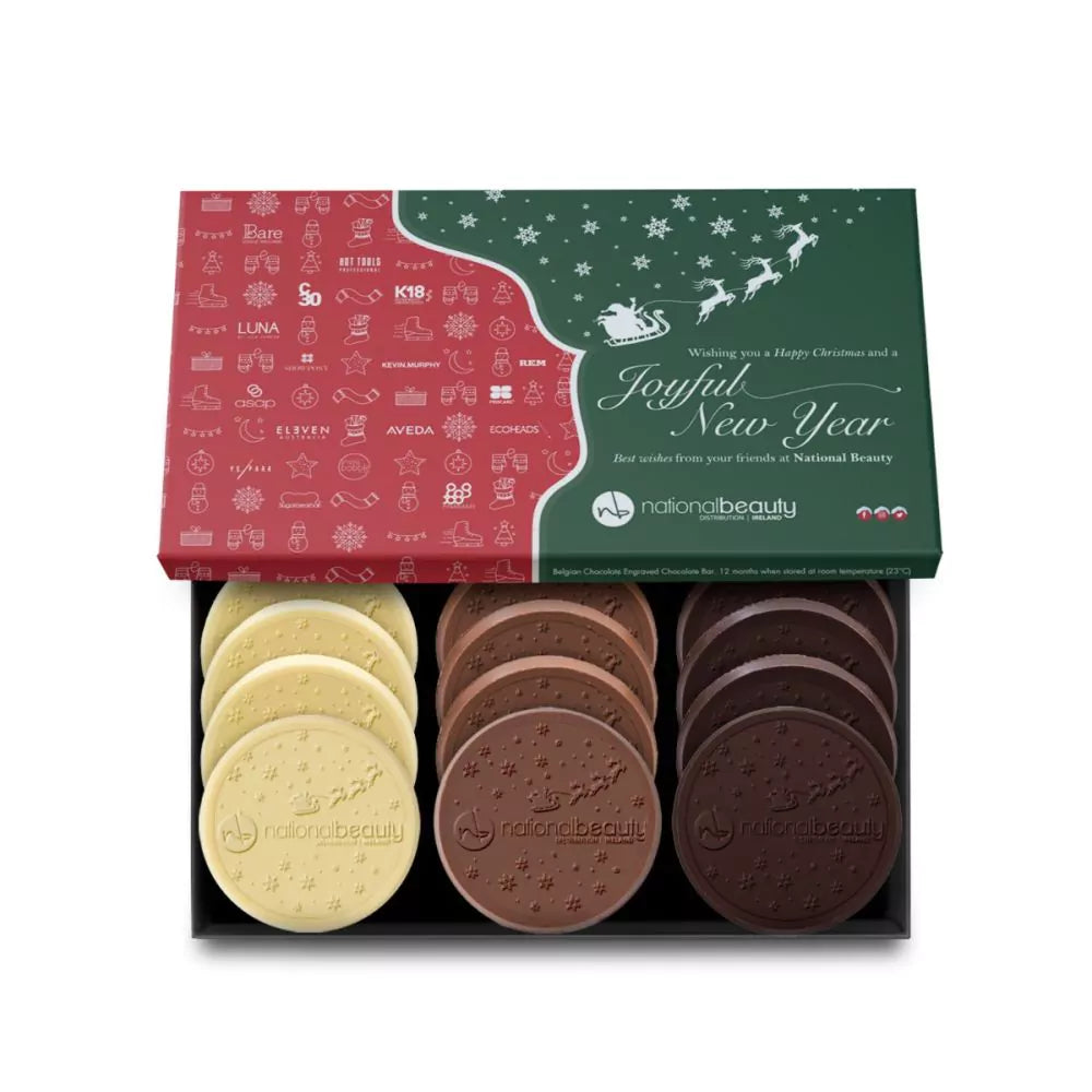12-Piece Engraved Chocolate Cookie Set