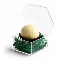 White Chocolate Golf Ball in Clear Gift Box