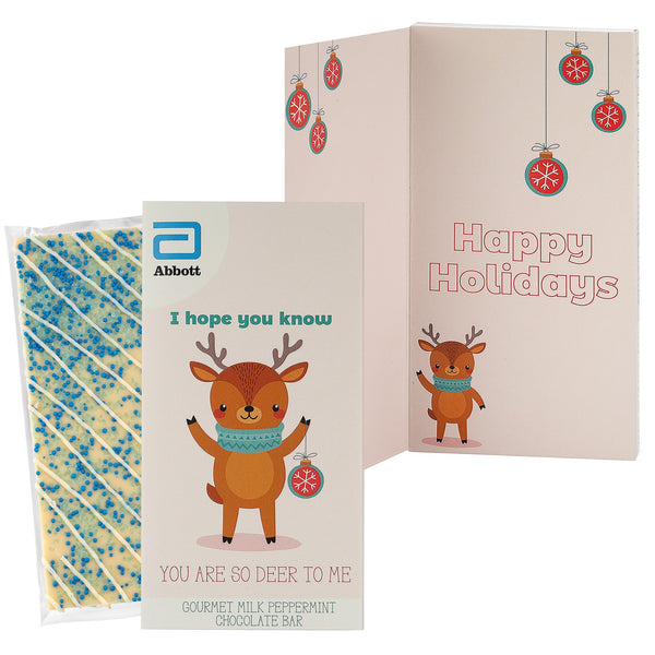 Belgian Chocolate Holiday Greeting Card Box - You Are So Deer To Me / Winter Wonderland