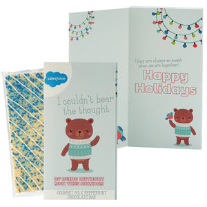 Belgian Chocolate Holiday Greeting Card Box - I Couldn't Bear The Thought / Winter Wonderland