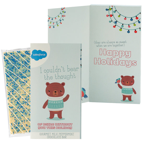 Belgian Chocolate Holiday Greeting Card Box - I Couldn't Bear The Thought / Winter Wonderland