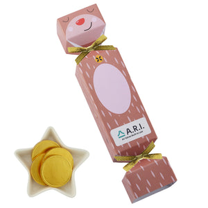 Holiday Party Cracker - Milk Chocolate Gold Coins